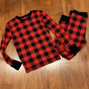 Gap Buffalo Plaid Holiday Pajama Long Sleeve Shirt and Pants Bundle Set